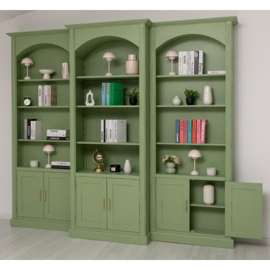 nagymeretu oliva zold vintage konyves szekreny  konyvszekreny polcos mediterran klasszikus nappali vintage provence olajzold 2.jpg